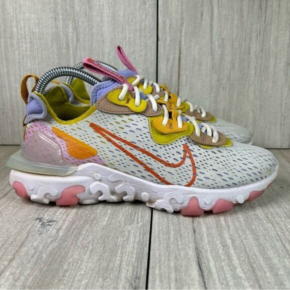 Nike React Vision White Running Athletic Sneaker Shoe ci7523-003 Women Size 7.5 - Picture 5 of 10